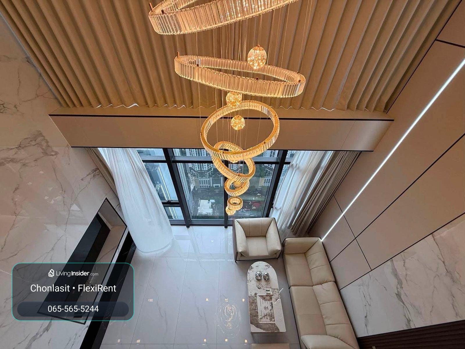🏙️ One 9 Five Asoke – Rama 9 | Duplex Penthouse, 4 bedrooms, high floor, spectacular city view ✨ – รูปที่ 3