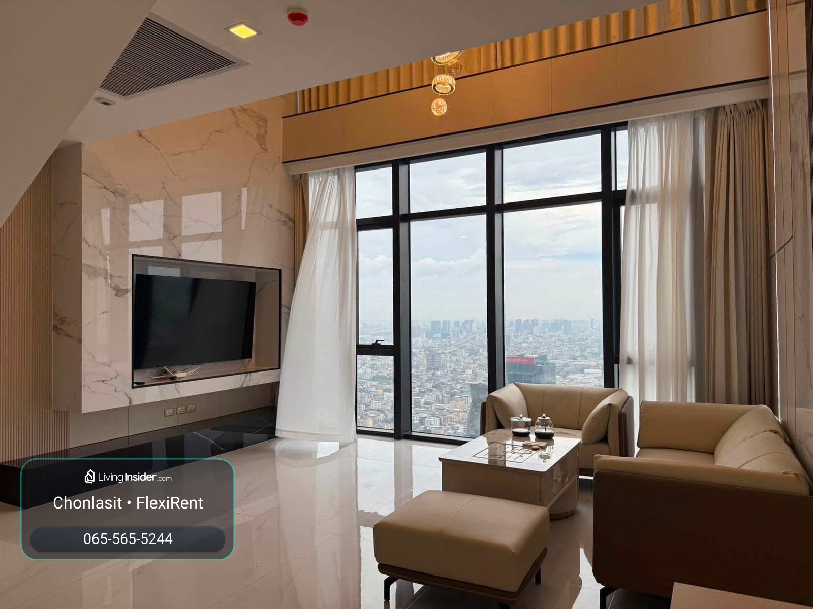 🏙️ One 9 Five Asoke – Rama 9 | Duplex Penthouse, 4 bedrooms, high floor, spectacular city view ✨ – รูปที่ 2