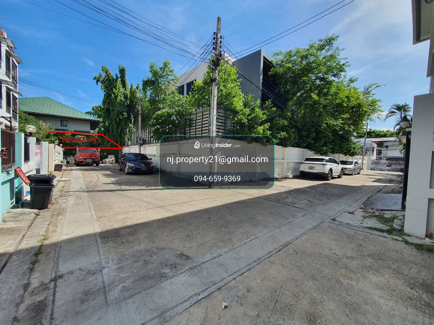 ขายที่ดินเปล่า พื้นที่ 82 ตรว. รูปสี่เหลี่ยมผืนผ้า ซอยพัฒนเวช 12  สุขุมวิท71 (ปรีดีย์พนมยงค์14) หันหน้าทิศเหนือ เหมาะสร้างบ้านพักอาศัย – รูปที่ 3