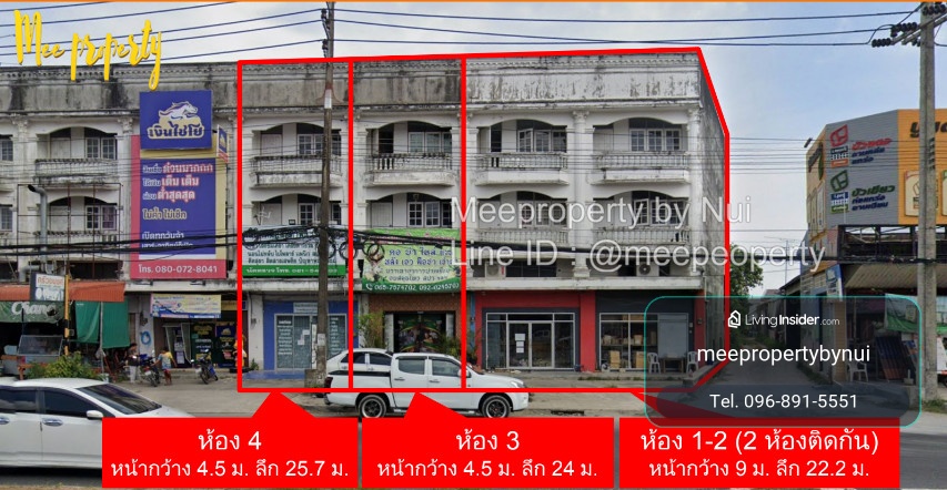 Commercial building for sale, 4 units, can be sold separately 📍 Ha Yaek Nam Krachai Next to Kanchanawanit Road 🔥 Opposite Makro Songkhla, Phawong Subdistrict, Mueang Songkhla District, Songkhla Province ME-274 – รูปที่ 2