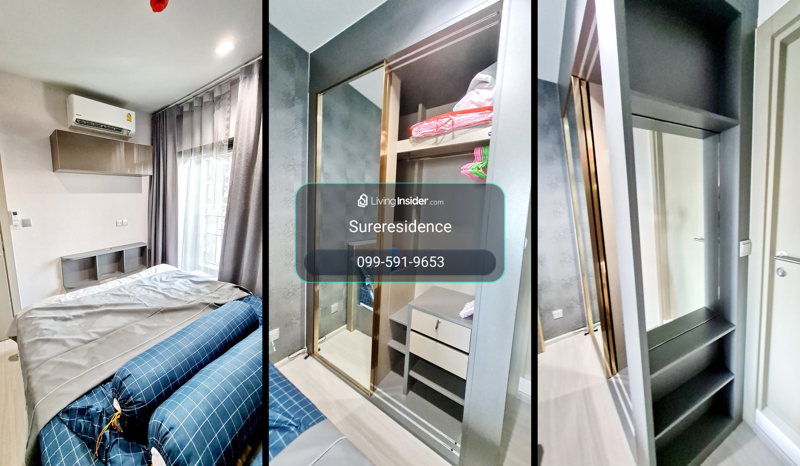 9815♛Condo for rent 1 bedroom♙Life Asoke-Rama 9♜MRT Rama 9∞099-5919653,065-9423251🜲Line@sureresidence – รูปที่ 2