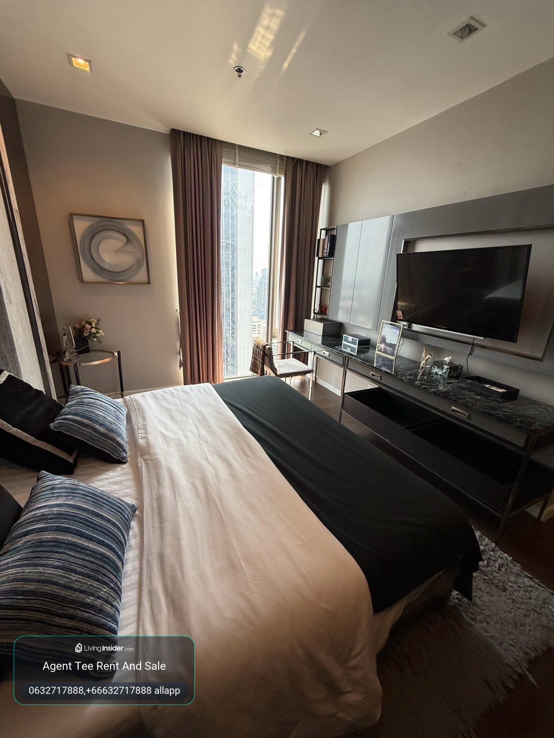 Nara 9 by eastern star /2bed Rent 42,000 bath 66sqm Freewifi /0632717888 linephone whatapp wechat – รูปที่ 4