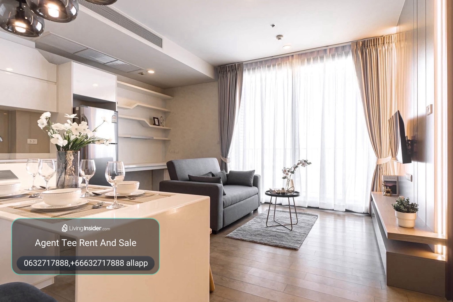 pyne by sansiri /1bed 47sqm Rent28,500bath /0632717888 linephone whatapp wechat – รูปที่ 4