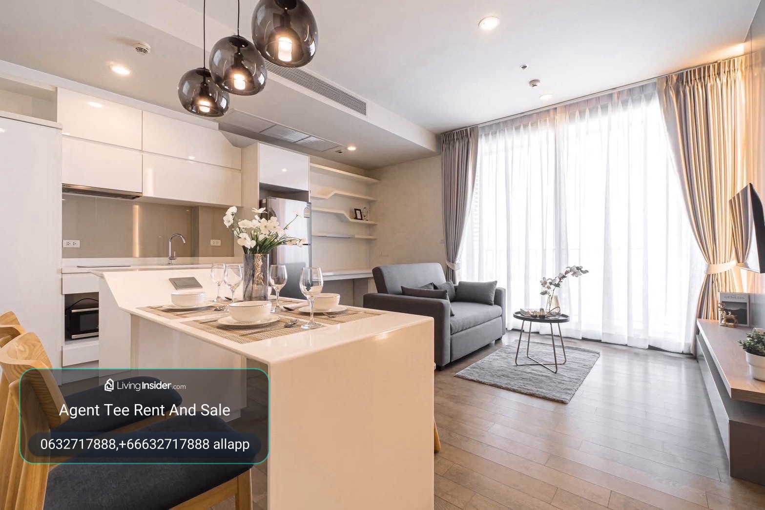 pyne by sansiri /1bed 47sqm Rent28,500bath /0632717888 linephone whatapp wechat – รูปที่ 2