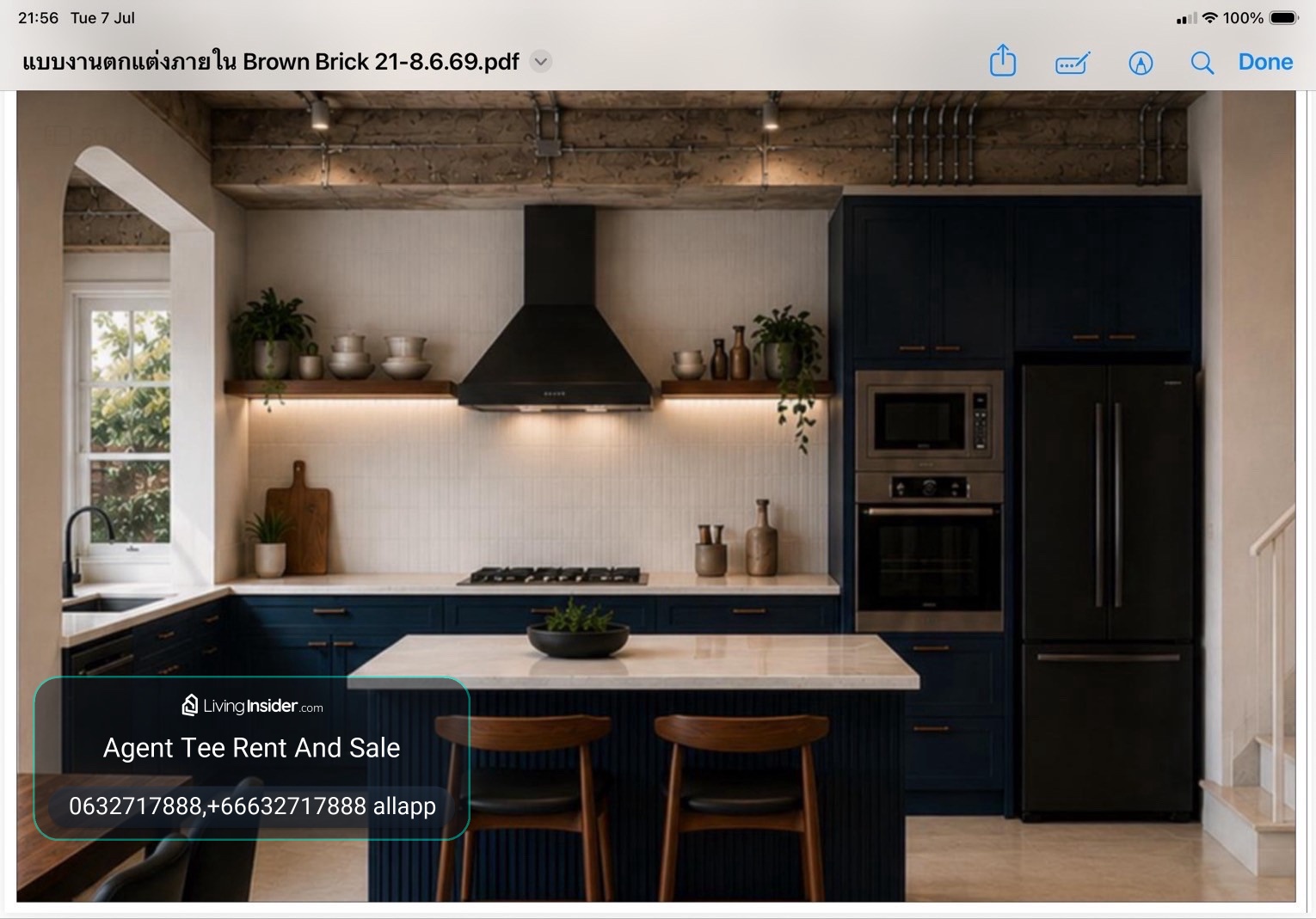brown brick thonglor apartment /Rent 200sqm+10sqm 180,000 bath / 0632717888 linephone whatapp wechat – รูปที่ 2