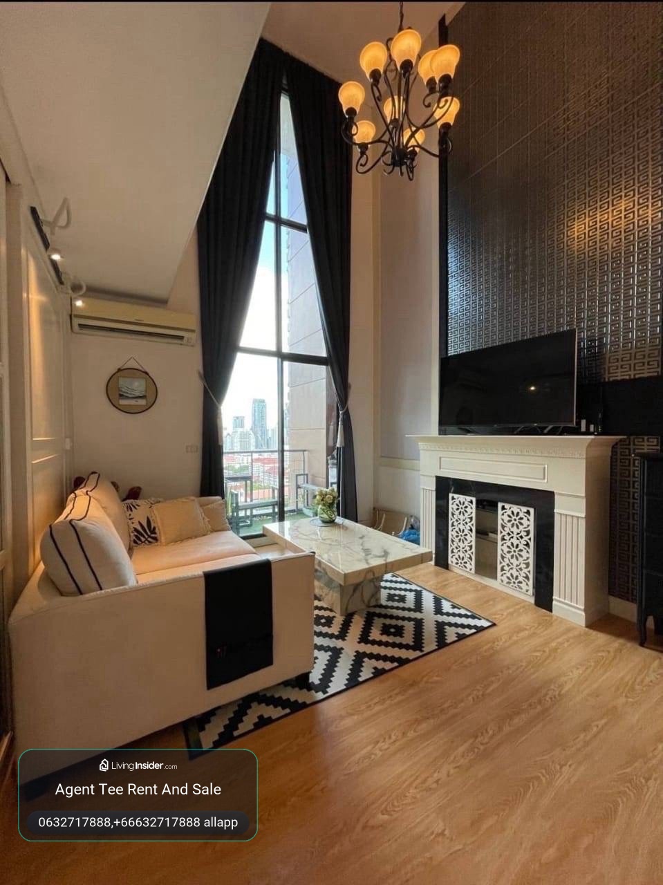 villa asoke /Duplax 2bed 102sqm / Rent 50,00batg / 0632717888 Linephone Wechat Whatapp – รูปที่ 2