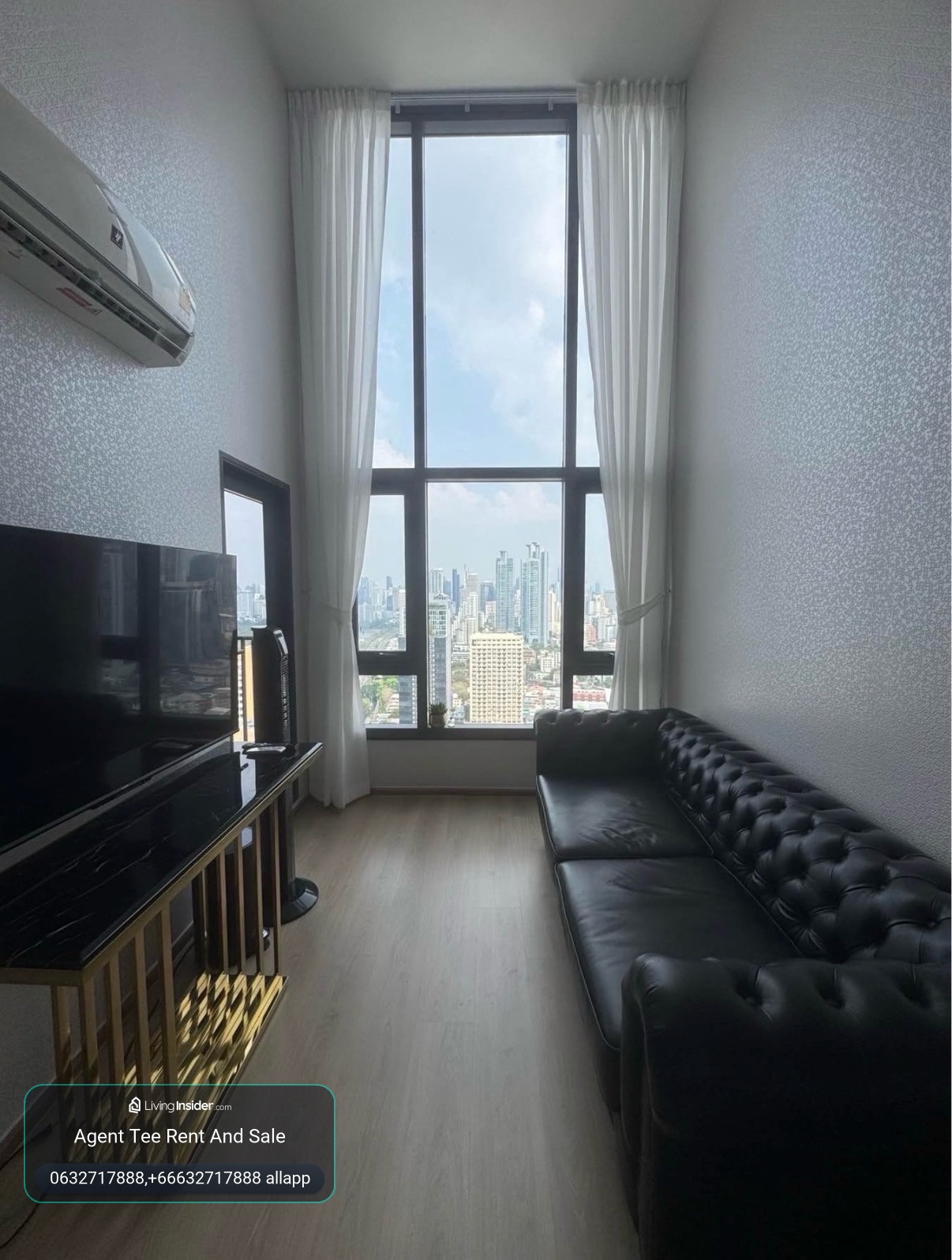 life rama 4 - asoke /Duplax 2bed 48sqm Hight F./ Rent 43,500bath / 0632717888 Linephone Whatapp Wechat – รูปที่ 2