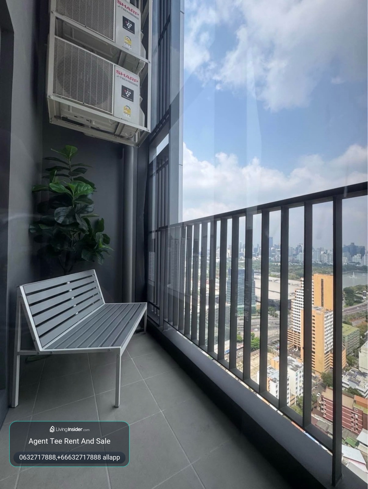 life rama 4 - asoke /Duplax 2bed 48sqm Hight F./ Rent 43,500bath / 0632717888 Linephone Whatapp Wechat – รูปที่ 3