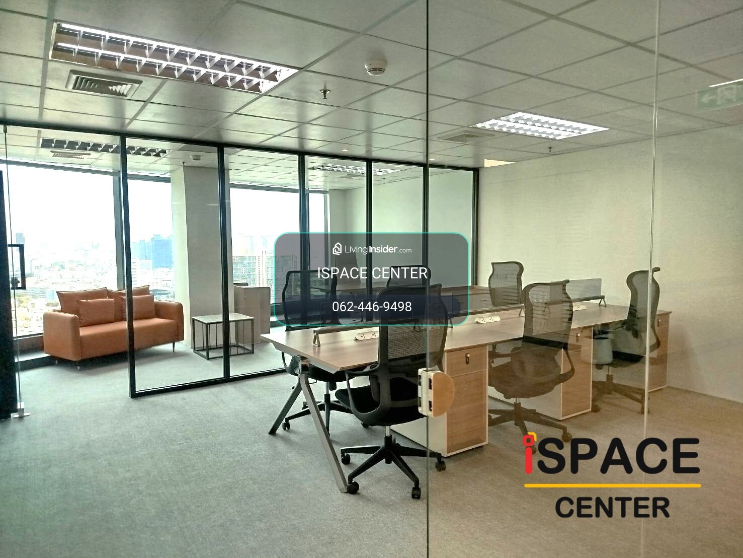 💥Full Furnished Premium Office for Lease Rama 9 CBD near MRT Rama 9, convenient travel, connecting all business routes. – รูปที่ 3