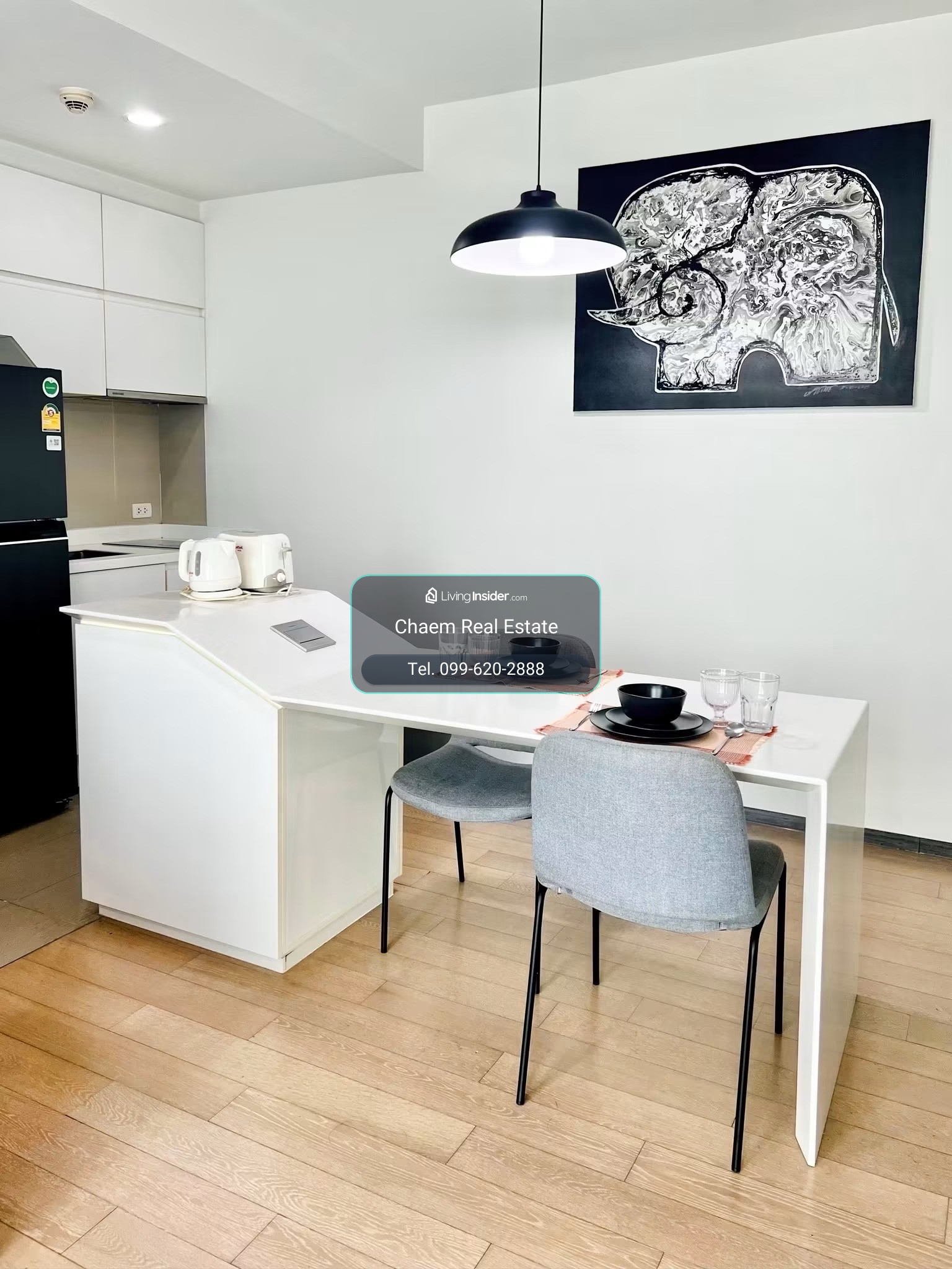 📣 Urgent for rent | ✨ “Best Price - Rare item” (corner room) high floor | Pyne By Sansiri, next to BTS 0 meters | Ready to move in | Contact k.Cher 099-620-2888 – รูปที่ 4