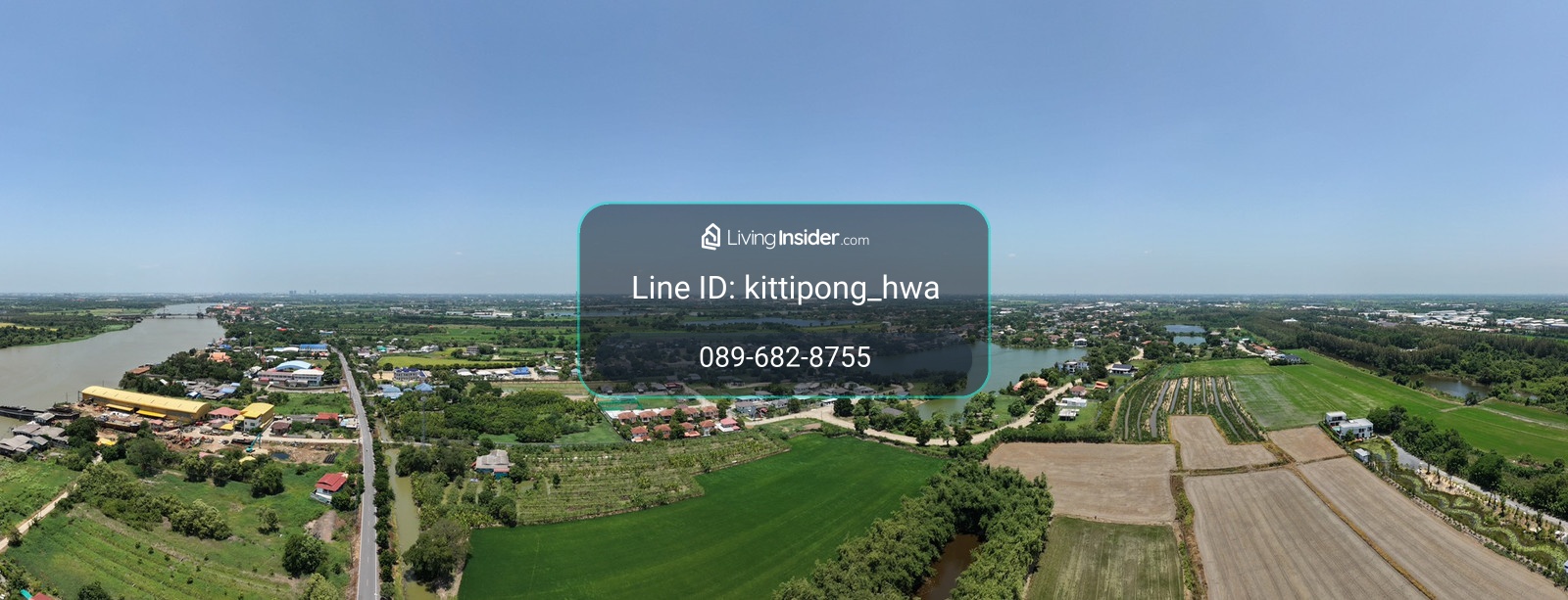 Land for sale, Tai Ko Subdistrict, Sam Khok District, Pathum Thani, size 6 rai 73 square wah, next to a public water canal, paved road. – รูปที่ 4