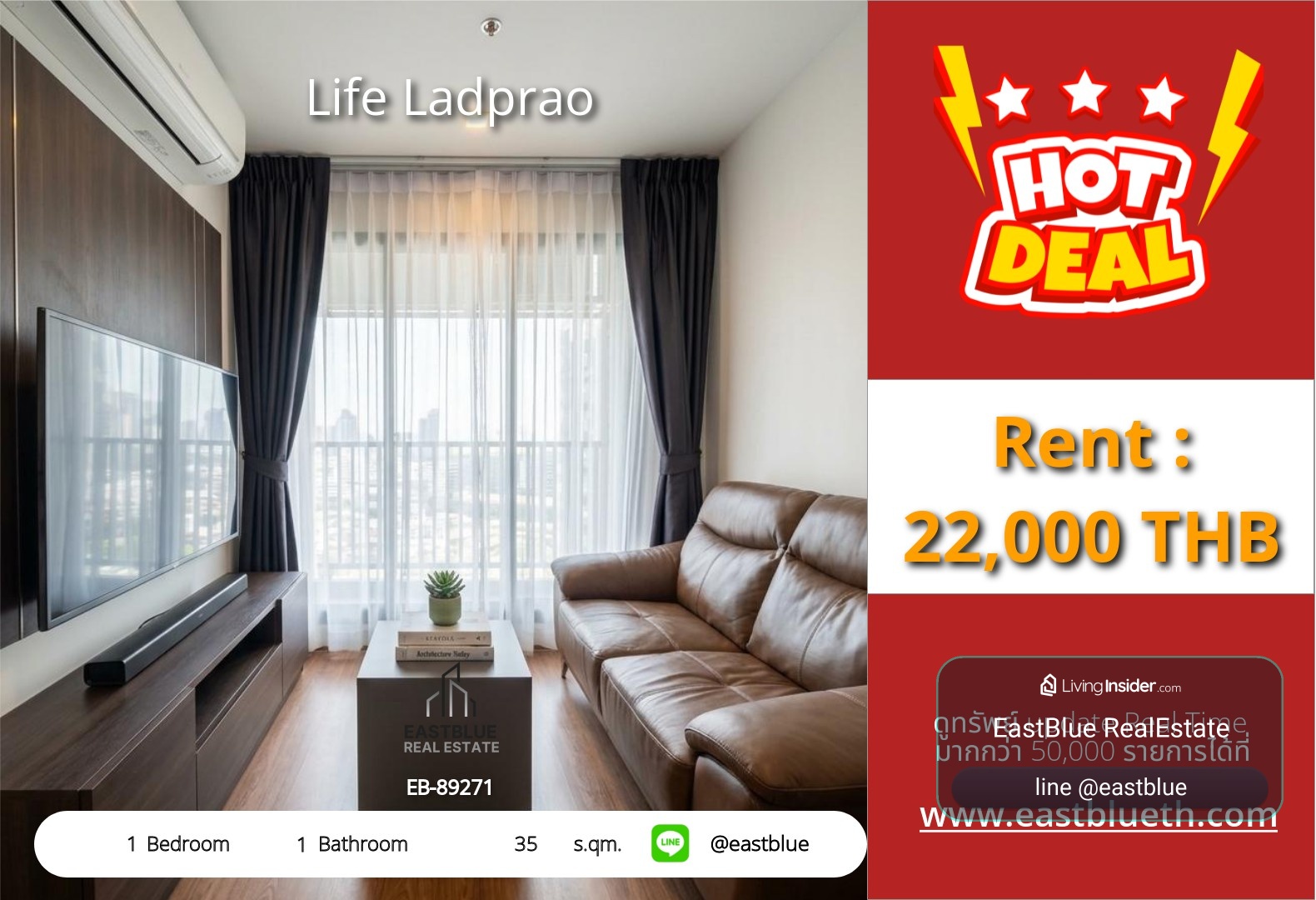 For Sale: Life Ladprao 1 Bed 35 sqm near BTS Ha Yeak Lat Phrao 5.28M THB – รูปที่ 4