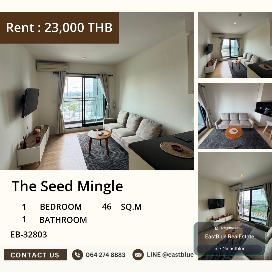 For Rent: The Seed Mingle 1 Bed 46 sqm near BTS Chong Nonsi 23,000 THB/month – รูปที่ 4