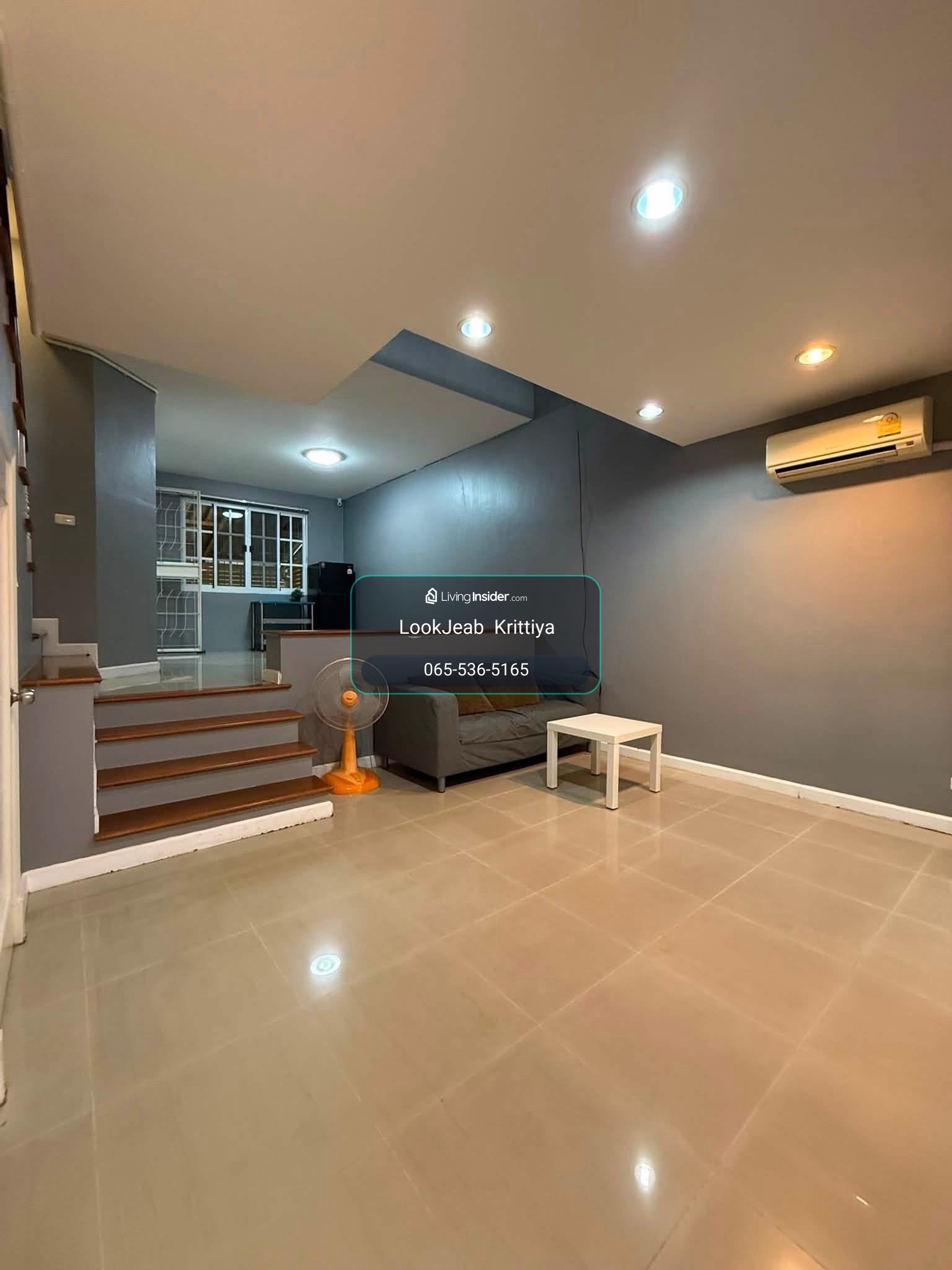 🏡 ขายทาวน์โฮม 3 ชั้น พระราม 9 พร้อมผู้เช่า 5.5 ลบ. โทร 065-536-5165  – รูปที่ 3