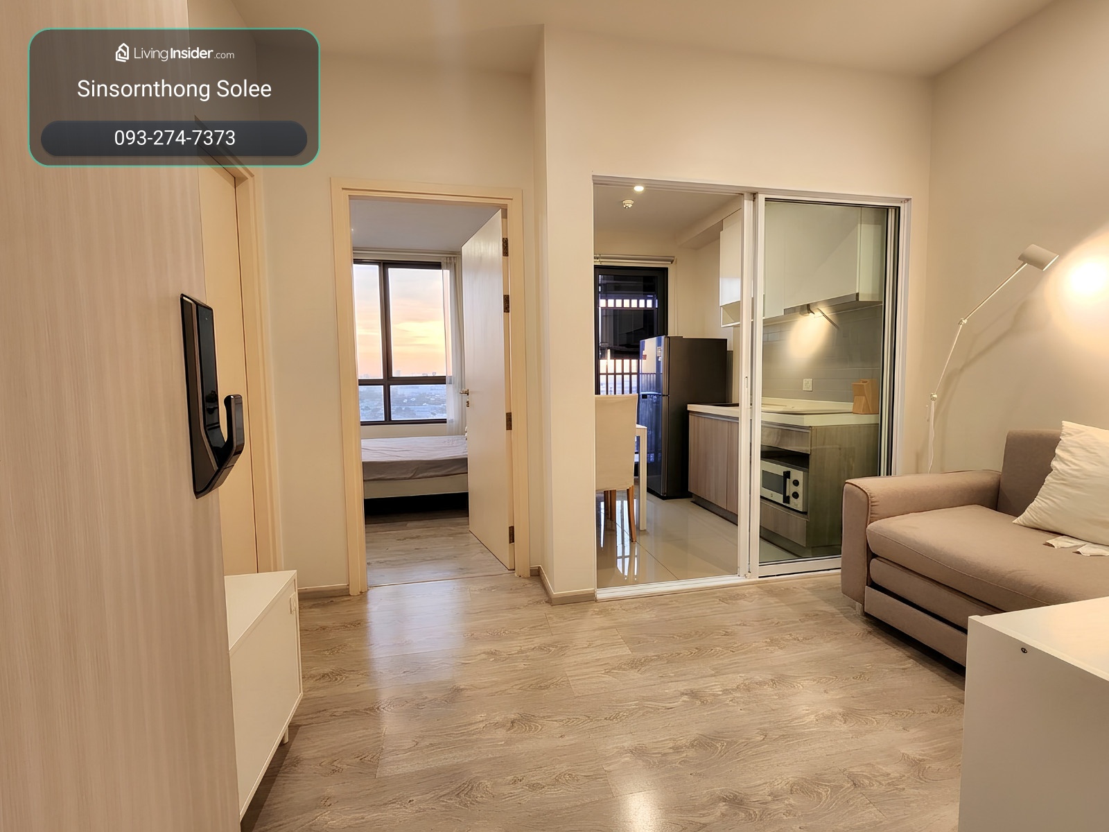 **Available** If you want to decorate a white, clean room with floating furniture, you need this room for rent: The Tree Charan 30, near Siriraj and Thammasat University, only 10 minutes. – รูปที่ 4