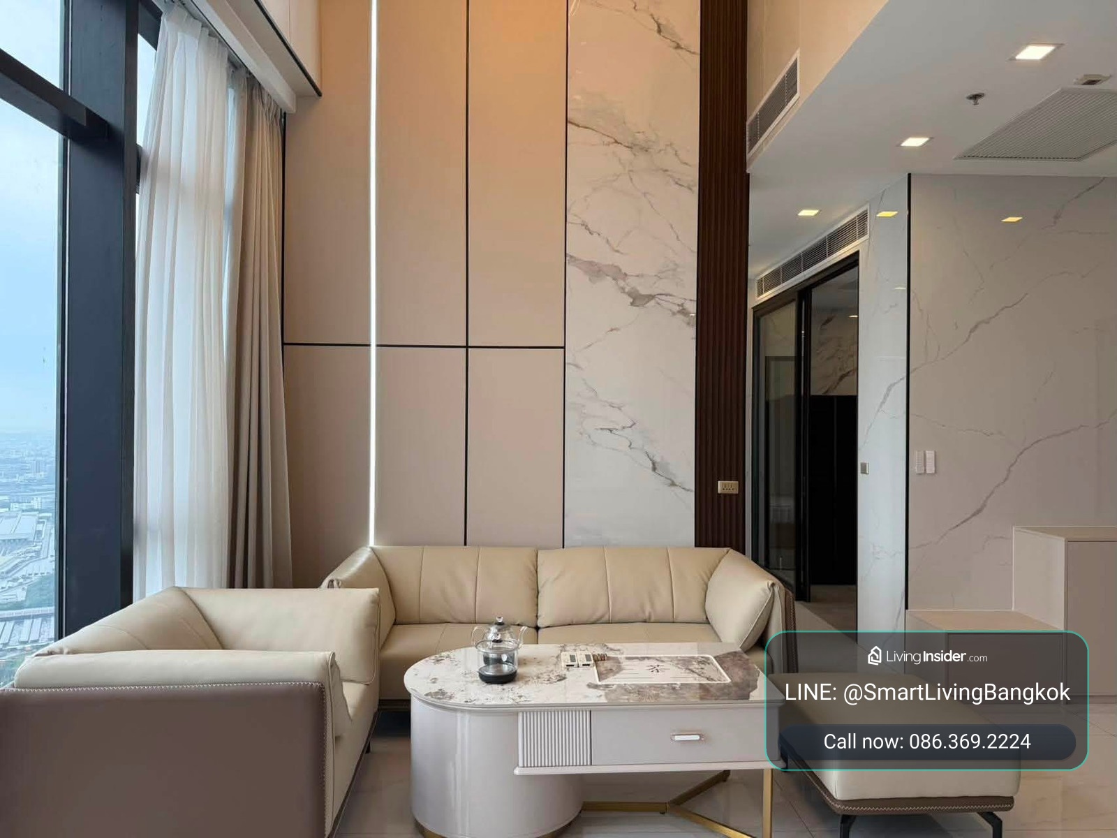 ให้เช่าเพนต์เฮาส์หรู 2 ชั้น (Duplex)  วิวระดับท็อป! 4 ห้องนอน 200 ตร.ม. ทำเลอโศก-พระราม 9 เดินเพียง 300 ม. ถึง MRT  – รูปที่ 3