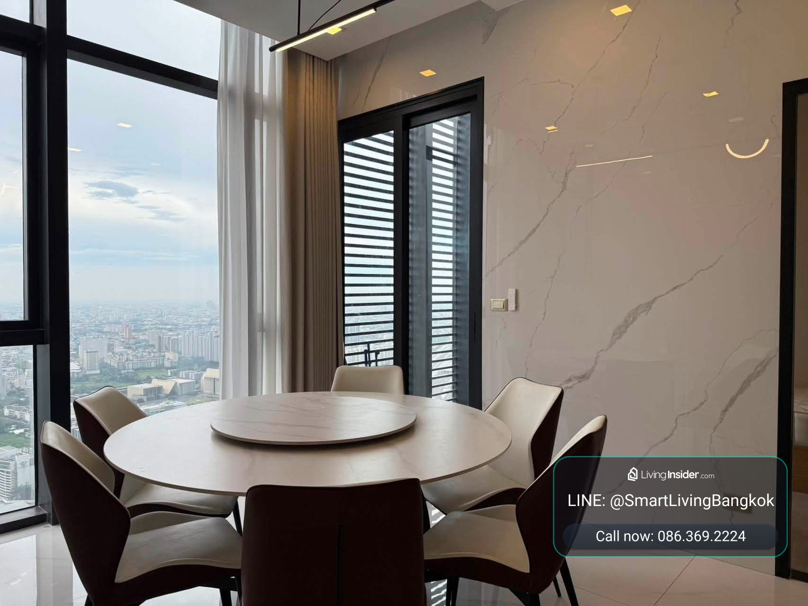 ให้เช่าเพนต์เฮาส์หรู 2 ชั้น (Duplex)  วิวระดับท็อป! 4 ห้องนอน 200 ตร.ม. ทำเลอโศก-พระราม 9 เดินเพียง 300 ม. ถึง MRT  – รูปที่ 4