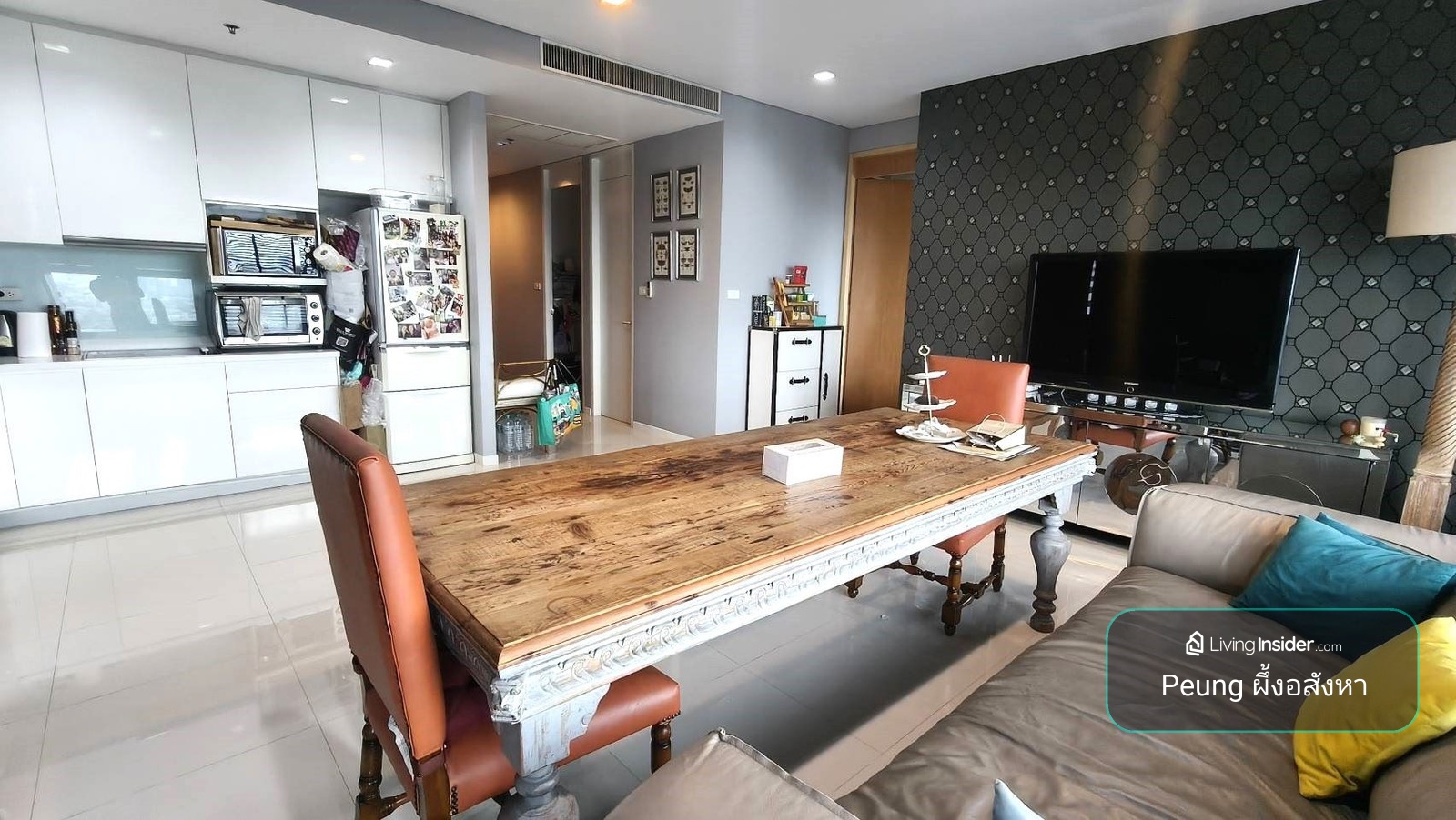 99 sq m, 2 bedrooms, 3 bathrooms, 27th floor, river view, near One Bangkok – รูปที่ 3