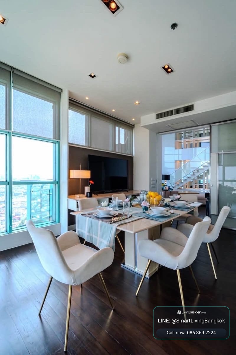 Triplex Penthouse for Rent Chatrium Riverside Bangkok river view near Asiatique Shrewsbury International School shuttle boat to BTS Saphan Taksin – รูปที่ 2