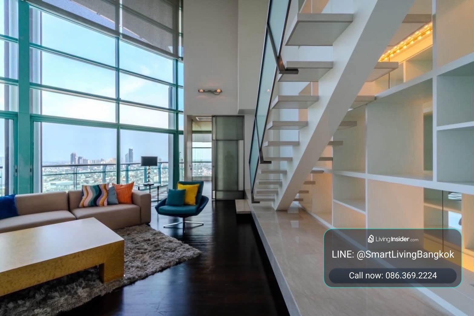 Triplex Penthouse for Rent Chatrium Riverside Bangkok river view near Asiatique Shrewsbury International School shuttle boat to BTS Saphan Taksin – รูปที่ 4