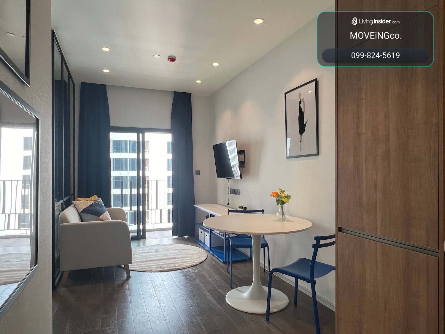 คอนโด 1 ห้องนอน ชั้นกลาง มีระเบียง เลี้ยงสัตว์ได้ กลางใจอโศก – รูปที่ 2