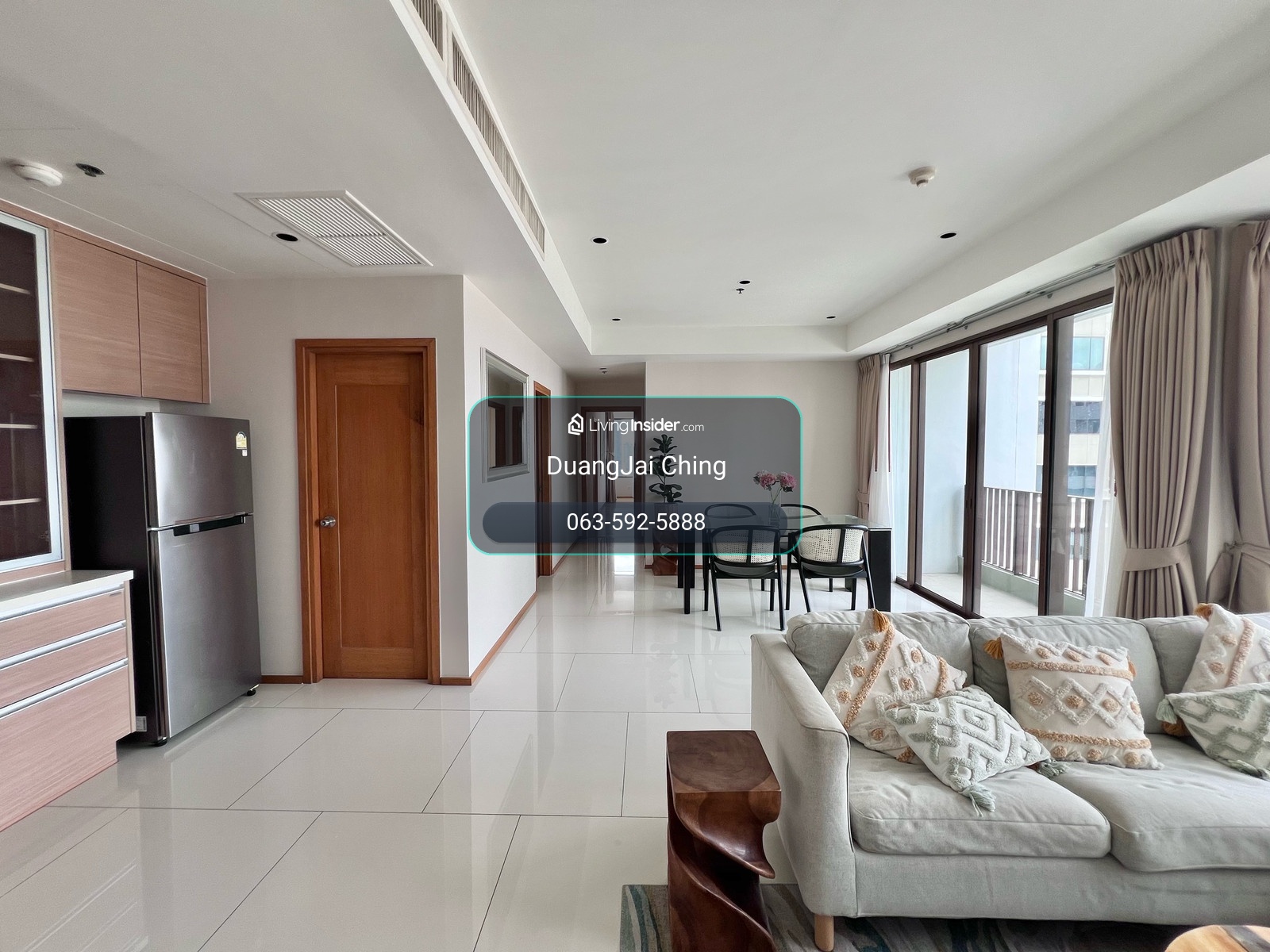 Rare corner unit on a high floor The Emporio Place 2 bed3bath 70,000 THB/month Call:0635925888 – รูปที่ 3