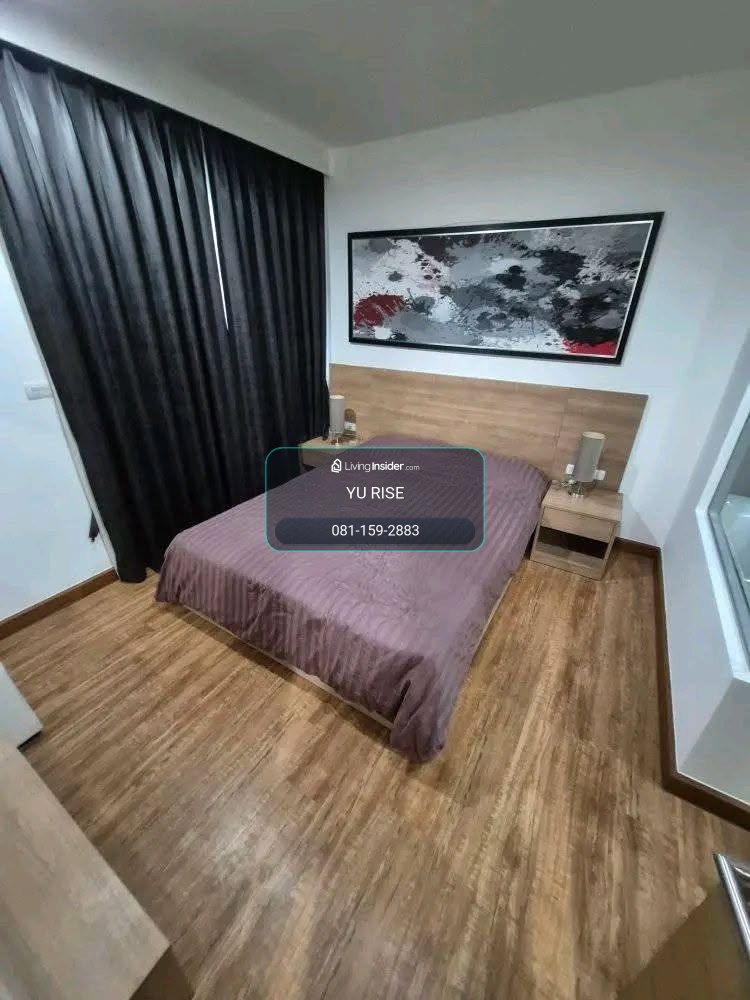 Rhythm Sukhumvit 50 1 Bed เลย์เอาท์กว้างจัดเต็ม  ห้องนอนแยกสัดส่วนพร้อมหน้าต่างบานใหญ่และม่านกันแสง พร้อมเข้าอยู่ – รูปที่ 4