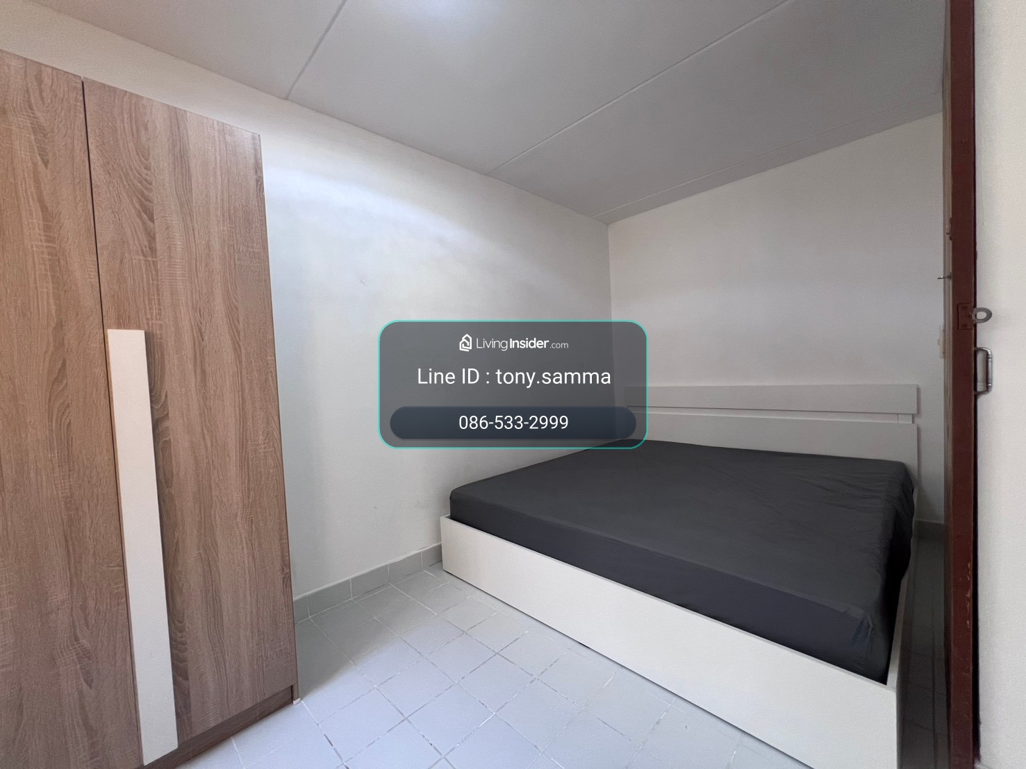 Condo Popular Muang Thong C2, 9th floor, for rent 4,500 baht, separate bedroom (view inside), not including common areas. – รูปที่ 2