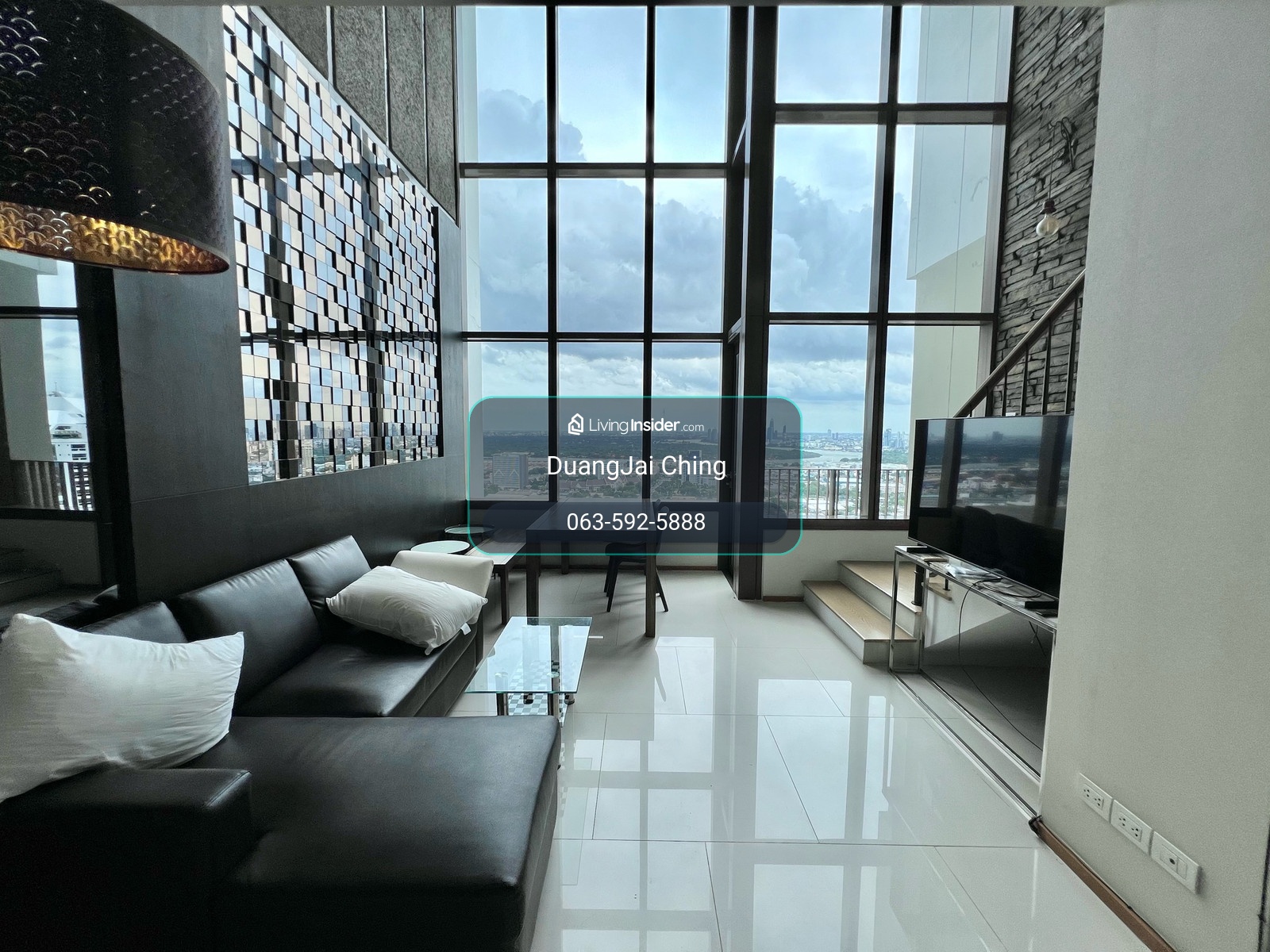 ✨ RARE DUPLEX | HIGH FLOOR | BEAUTIFUL RIVER VIEW ✨1Bed1 Bath 72sqm 55k/month Call:0635925888 – รูปที่ 3