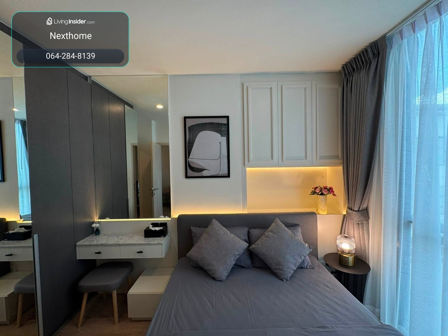 🔥ให้เช่า🔥 Nue District R9 ห้องมุม ชั้น 14 ไม่ติดห้องอื่น วิวโล่ง ใกล้ MRT พระราม 9 – รูปที่ 3