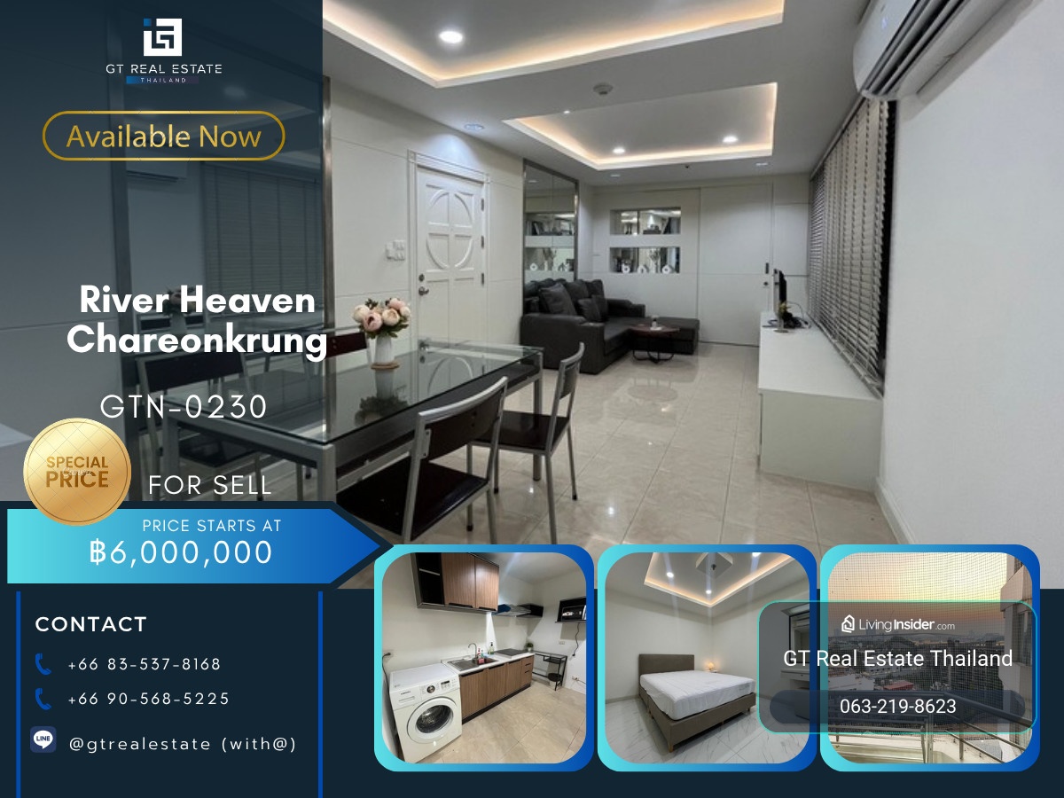 คอนโดพร้อมปล่อยเช่าและขายที่ River Heaven Chareonkrung เดินทางสะดวก วิวแม่น้ำเจ้าพระยา ห้องพร้อมอยู่!! – รูปที่ 2