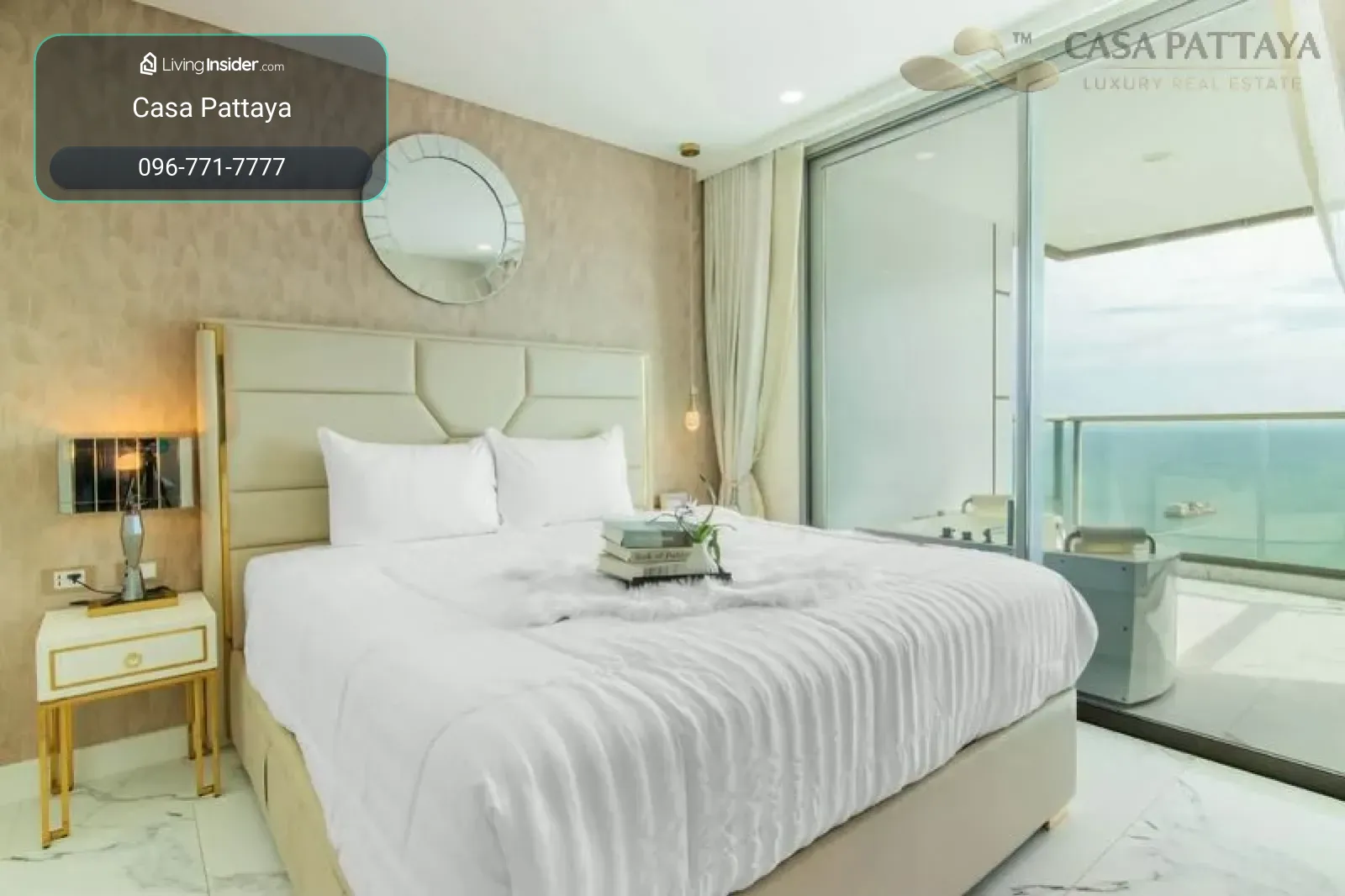ให้เช่าคอนโดหรู Copacabana Beach Jomtien วิวทะเลพร้อมอ่างจากุชชี่ – รูปที่ 3