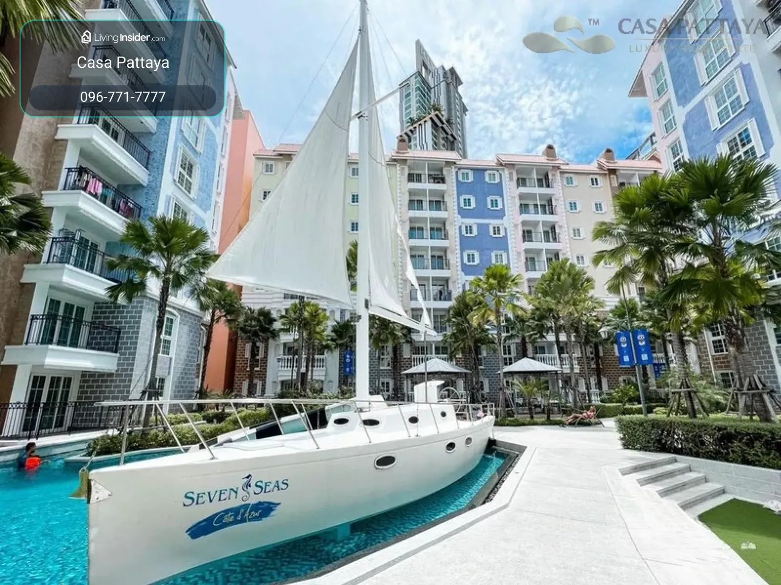 Hot Deal! Condo for Sale at Seven Seas Côte d\'Azur Pattaya, Pool View – รูปที่ 2