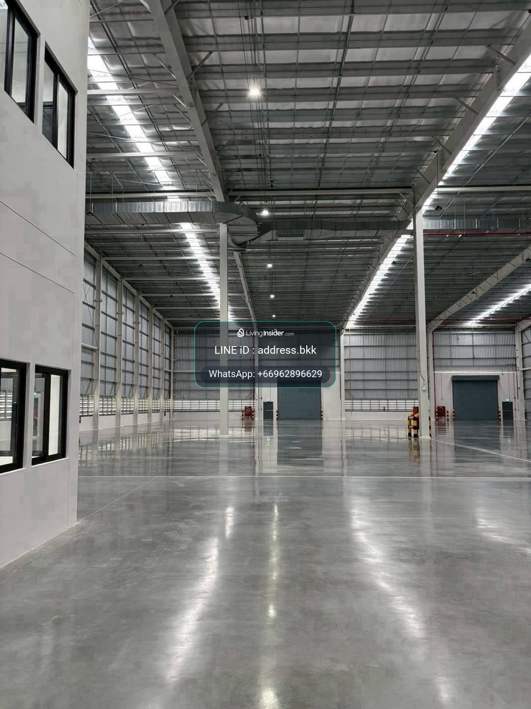🏭 ให้เช่าโรงงาน ในนิคมอุตสาหกรรมอมตะ จ.ชลบุรี  📍 ทำเล: นิคมอุตสาหกรรม อำเภอพานทอง จังหวัดชลบุรี   🟣 ผังการใช้ประโยชน์ที่ดิน ผังสีม่วง  💰 ราคาเช่า: 190 บาท/ตร.ม.  รายละเอียดโรงงาน 	•	จำนวนทั้งหมด 4 หลัง 	•	ขนาดเริ่มต้นตั้งแต่ 2,950 – 5,400 ตร.ม. 	•	 – รูปที่ 4