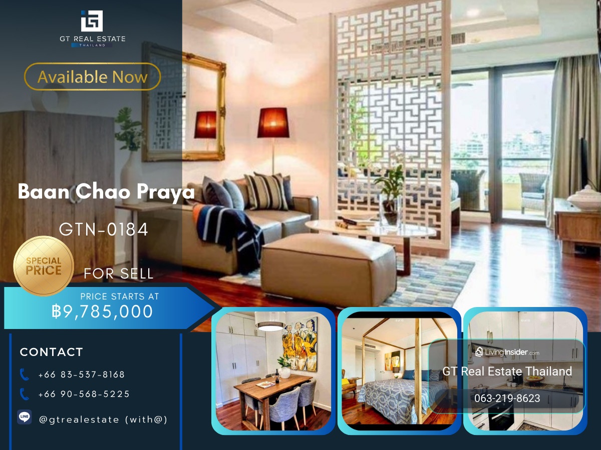 Beautiful condo for sale with tenant at Baan Chao Praya, convenient travel, river view, fully furnished. Suitable for investors! – รูปที่ 4