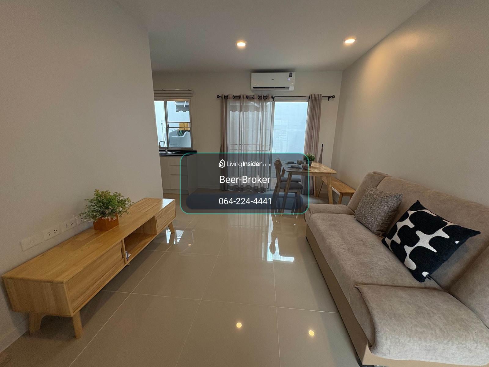 ทาวน์เฮ้าส์ 2ห้องนอนใหญ่ ตกแต่งพร้อมอยู่ ใกล้ DBS Denla British School – รูปที่ 3