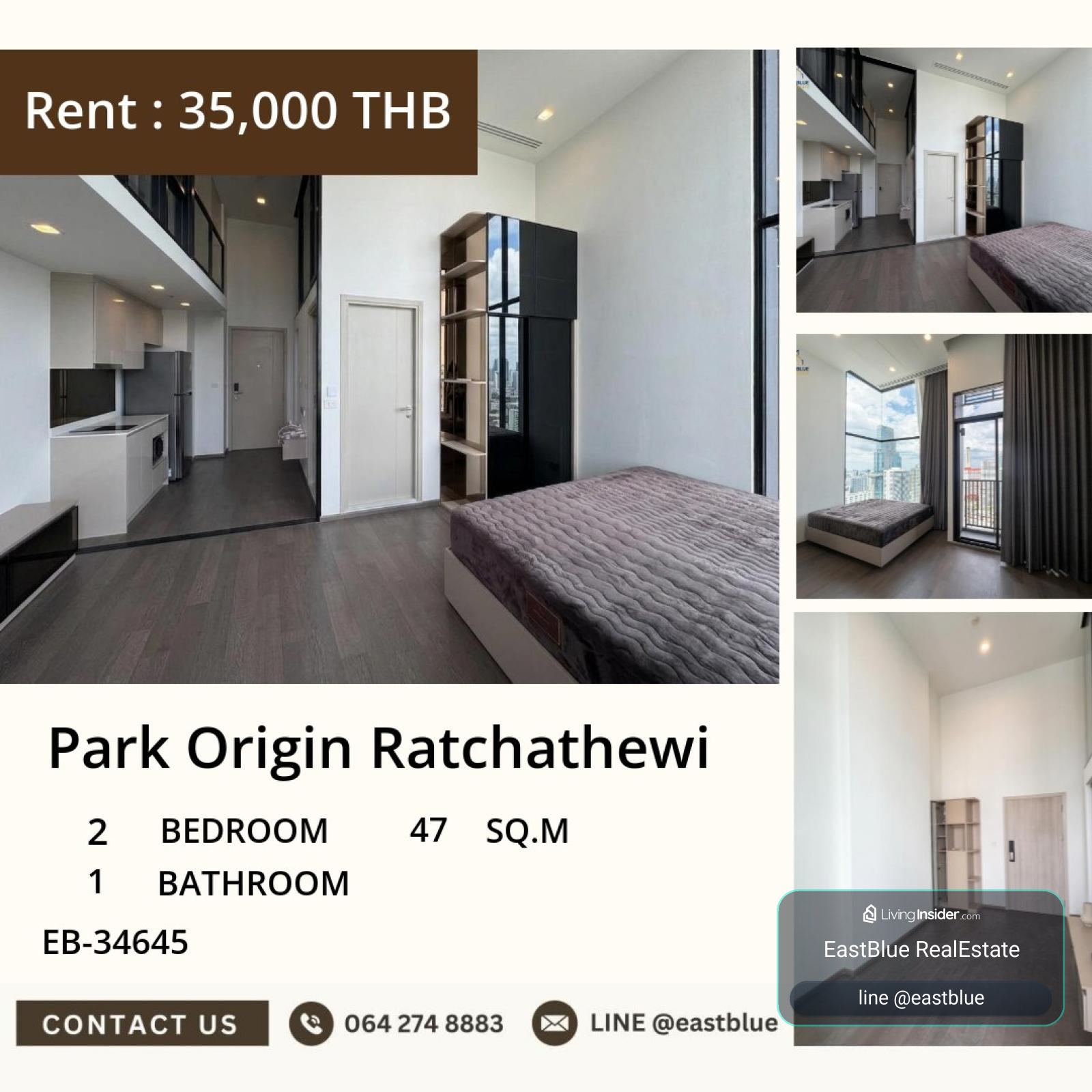 02/10/2026, ให้เช่าคอนโด Park Origin Ratchathewi วิวเมือง 35,000 บาท/เดือน 🌃 0642748883 – รูปที่ 4