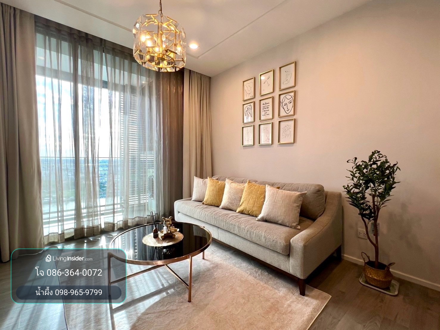 For rent 333 Riverside, river view, high floor, beautifully decorated, ready to move in, 27,000 baht/month. – รูปที่ 2