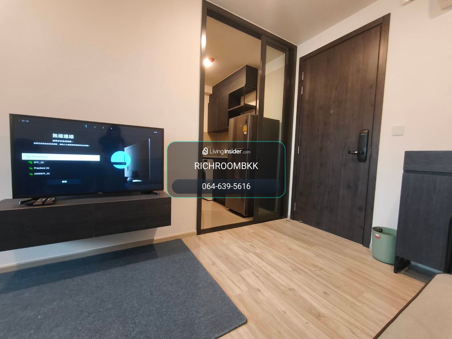For Rent XT Huaikhwang 1 Bed high floor with close kitchen layout – รูปที่ 3