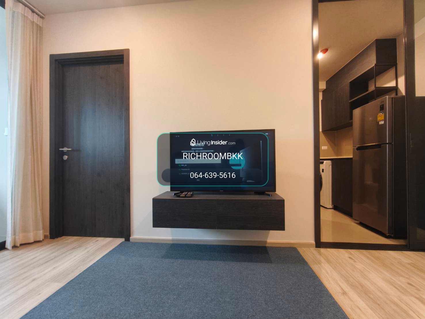 For Rent XT Huaikhwang 1 Bed high floor with close kitchen layout – รูปที่ 4