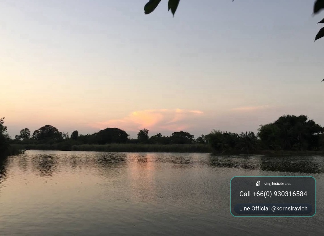 Land for sale along the Tha Chin River. Nakhon Pathom Province Width next to river 105 meters, amount 17-1-31.2 rai. – รูปที่ 2