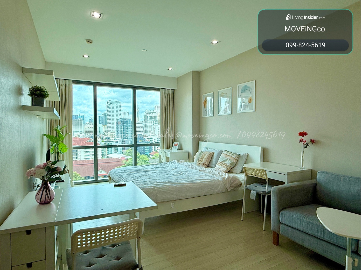ห้องสตูดิโอ วิวเมือง ใจกลางอโศก ใกล้ BTS อโศก และ MRT สุขุมวิท – รูปที่ 4