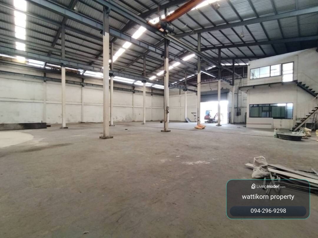 Urgent for rent! Ready-made warehouse with crane, 1200 sq m., with 2-story office, size 200 sq m., cheap price, located in Soi Sri Samit. Theparak intersection km.5 – รูปที่ 4