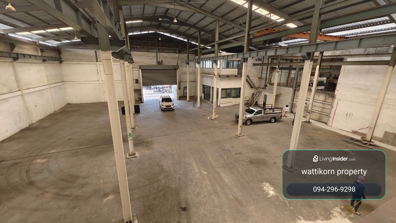 Urgent for rent! Ready-made warehouse with crane, 1200 sq m., with 2-story office, size 200 sq m., cheap price, located in Soi Sri Samit. Theparak intersection km.5 – รูปที่ 3