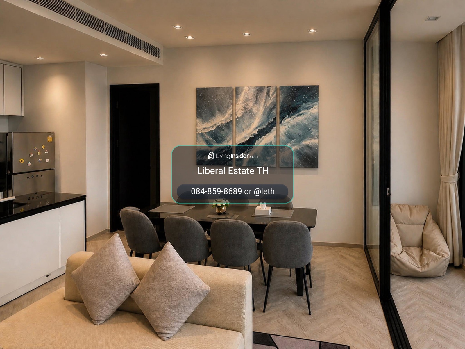 LTH16098 - Luxury Riverside Condo for Rent Charoen Nakhon | Chapter Charoennakorn Riverside | 78.8 sq.m. | 2 Beds 2 Baths | 69K | คอนโดหรูริมน้ำให้เช่า เจริญนคร – รูปที่ 3