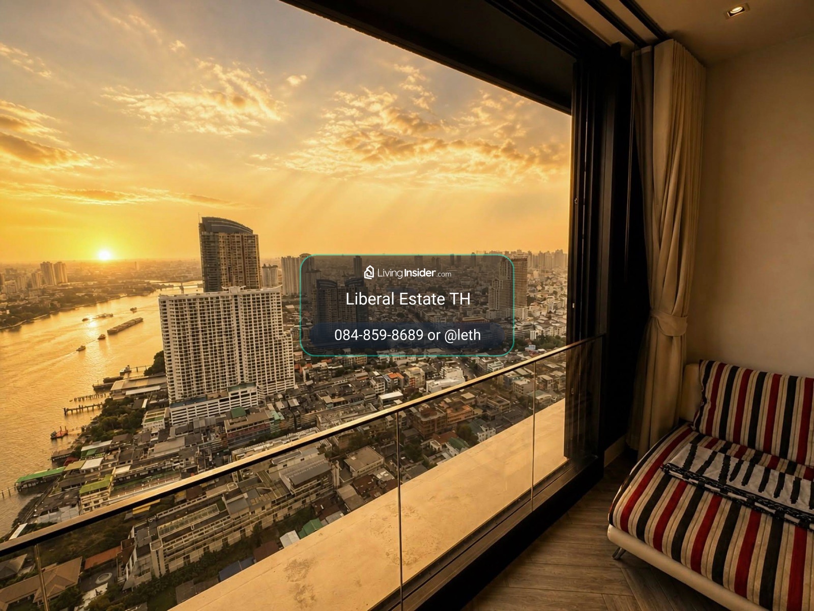 LTH16098 - Luxury Riverside Condo for Rent Charoen Nakhon | Chapter Charoennakorn Riverside | 78.8 sq.m. | 2 Beds 2 Baths | 69K | คอนโดหรูริมน้ำให้เช่า เจริญนคร – รูปที่ 2