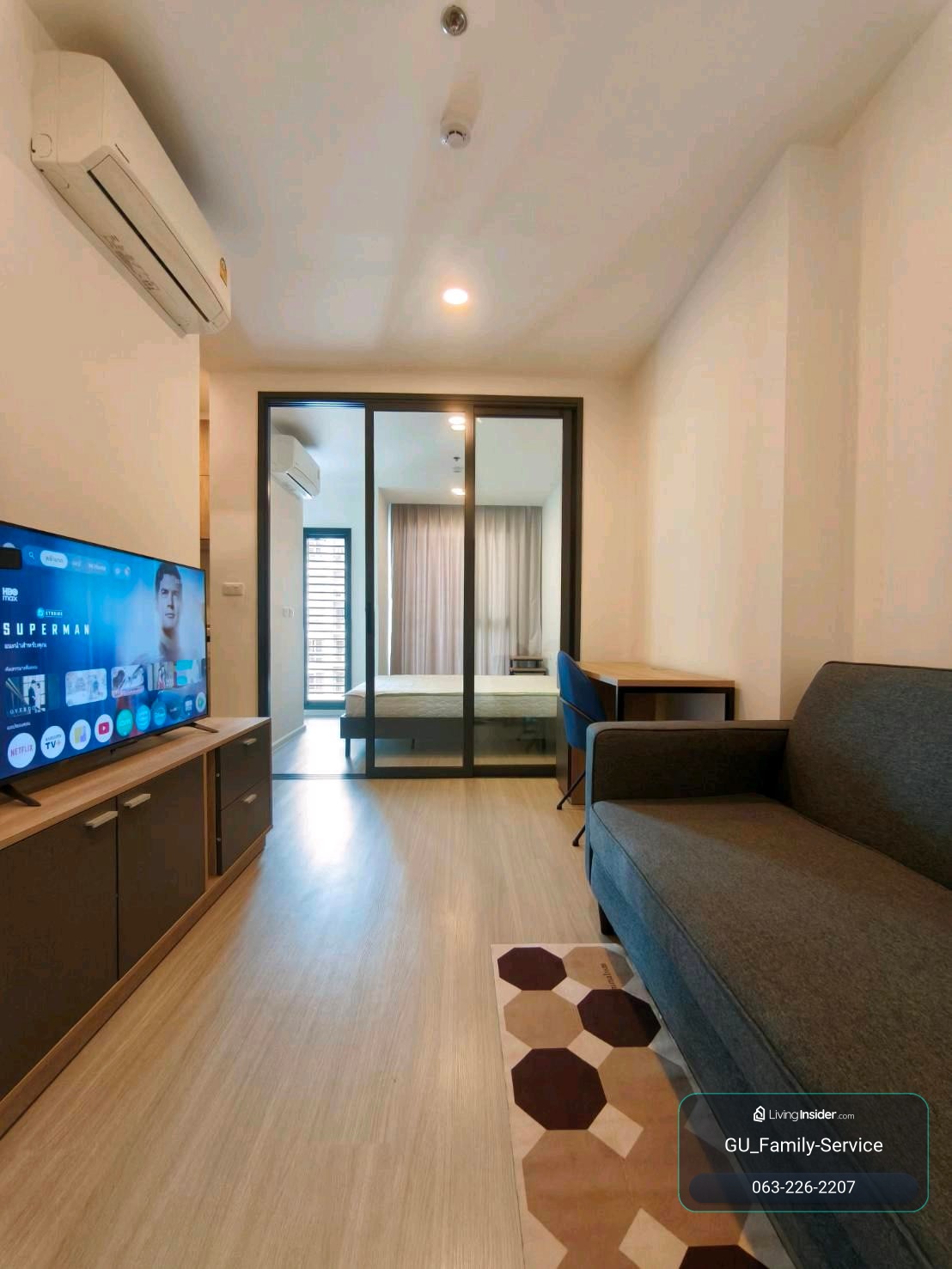 ปล่อยเช่าด่วน 1 ห้องนอน 27 ตรม.  ห้องสวย วิวดี – รูปที่ 2