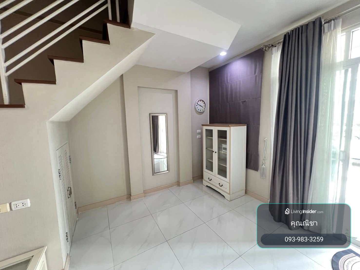 HR3798 For rent/sale, 3-story townhome, Rueanrudee Village 7, Ramintra-Hathairat, wide area 181 sq m. Pets allowed. Can register a company Near the Pink Line MRT – รูปที่ 3