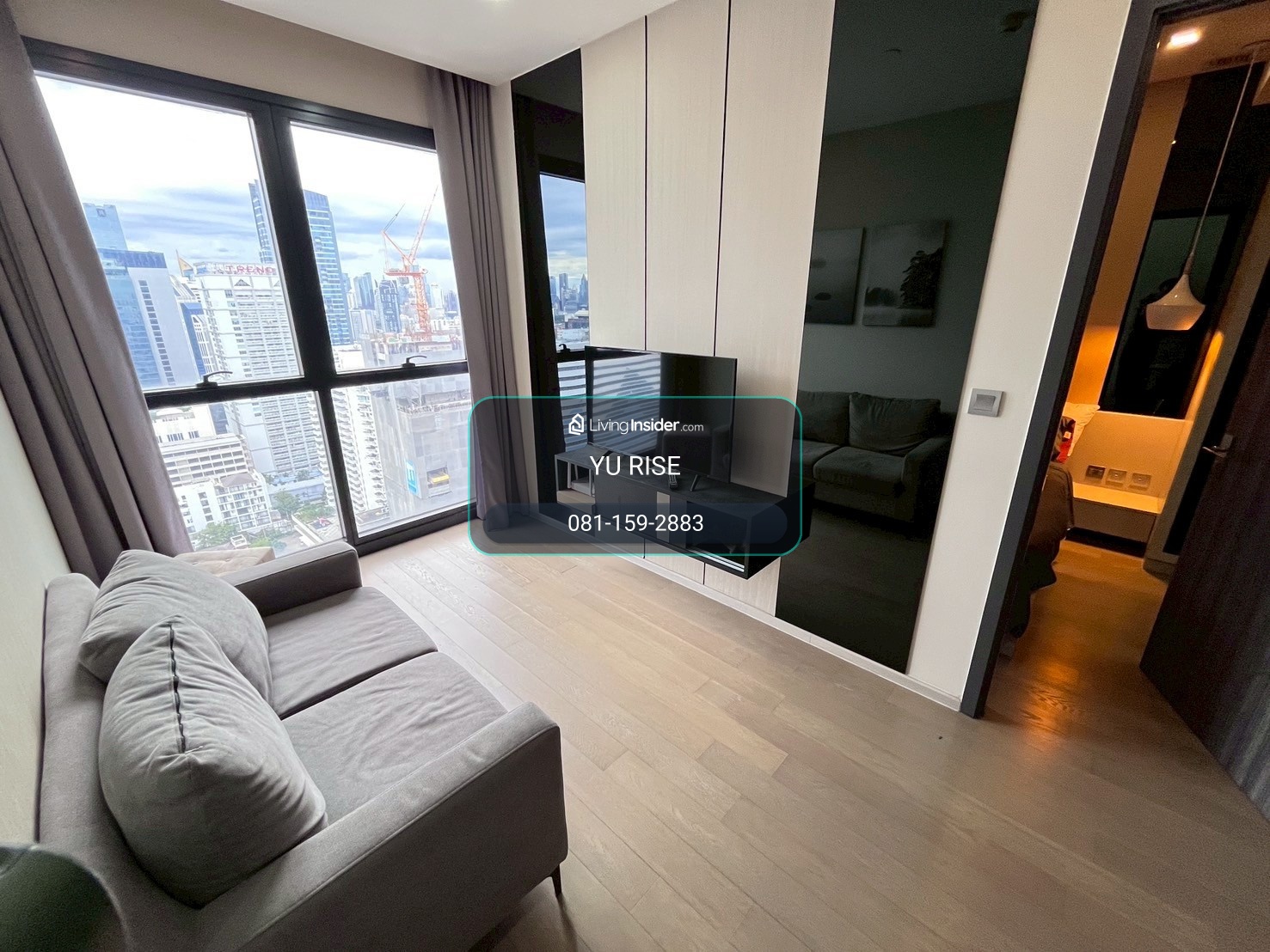 Ashton Asoke ปล่อยเช่า ห้องวิวสวย การตกแต่งดี 1 ห้องนอน 1 ห้องน้ำ พร้อมเข้าอยู่ – รูปที่ 3