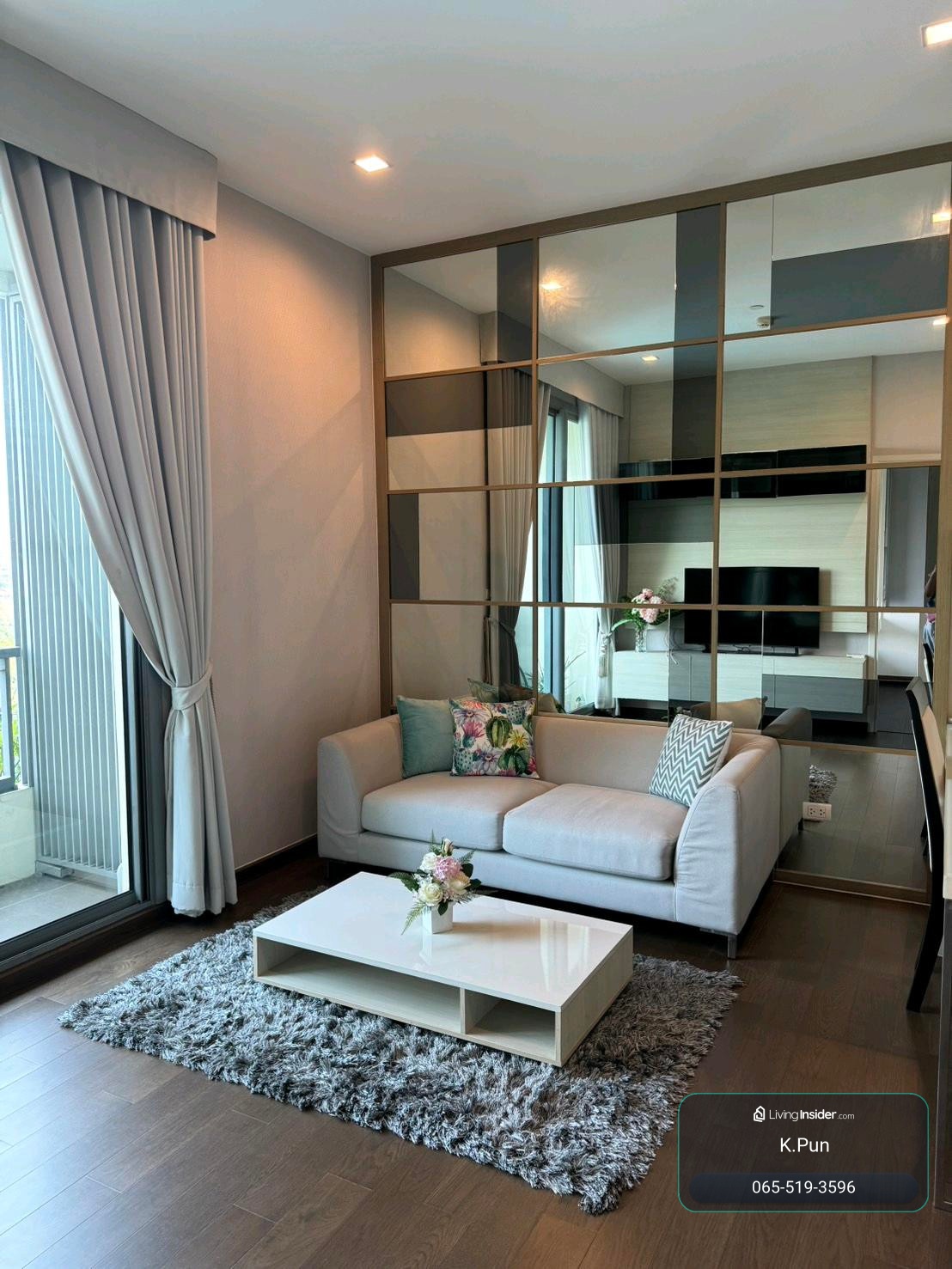 [Fot rent] Q Asoke ให้เช่าเพียง 28,000บาท/เดือน ห้องใหญ่46ตร.ม แต่งสวยครบพร้อมอยู่ ติดMRTเพชรบุรี0ม. โทรด่วน0655193596 k.ปัน – รูปที่ 2